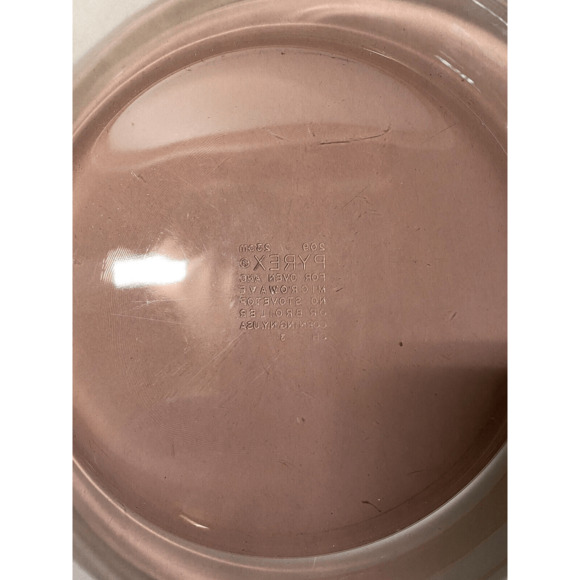 Vintage Pyrex Cranberry Purple Glass #209 Pie Plate Dish 9.75” (II) - Picture 6 of 8